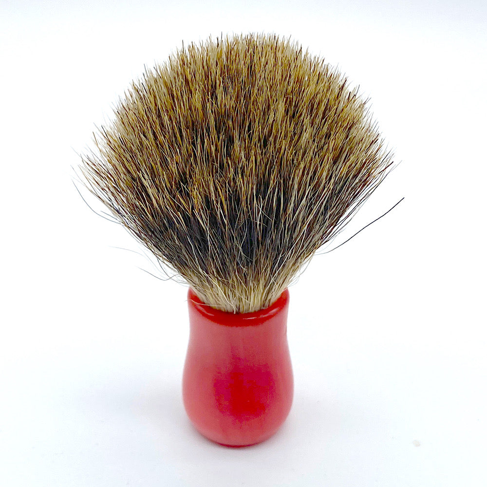 Mini -sized shaving brush red