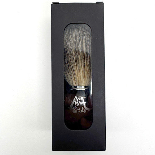 Spazzola per badger nero corvino Mt.FUJI for REGALO (名入れ可) カップ付き