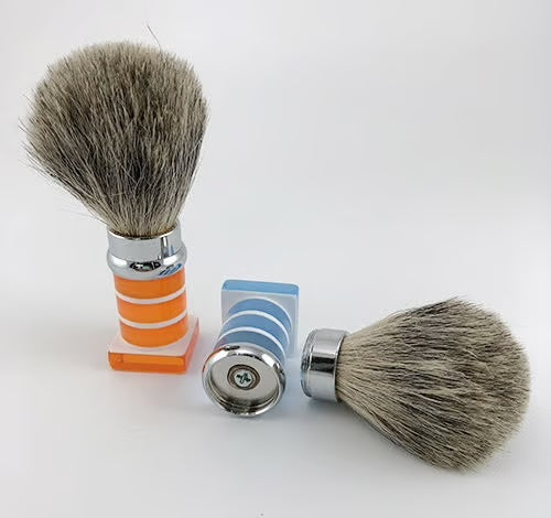 Replaceable badger brush (silver tip)