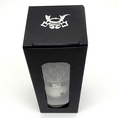 Spazzola per badger Puro bianco KABUTO for REGALO　名入れ不可　カップ付き