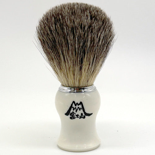 Spazzola per badger Puro bianco Mt.FUJI  (名入れ不可) カップ付き for REGALO