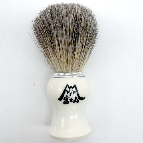 Spazzola per badger Puro bianco Mt.FUJI  (名入れ不可) カップ付き for REGALO